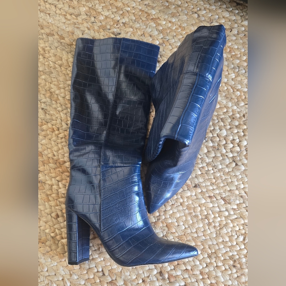 Blue Croc Boots